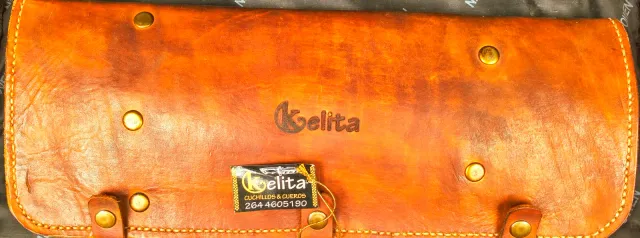 Set parrillero en estuche de cuero baqueta 2