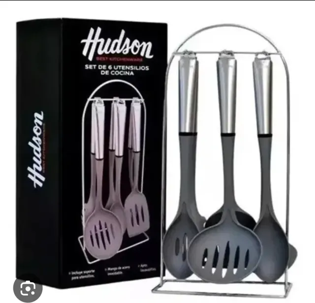 Utensilios de nylon y acero hudson con organizador