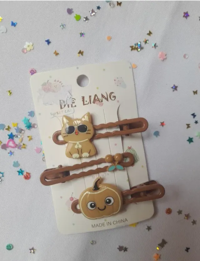Set Hebillas calabaza x3