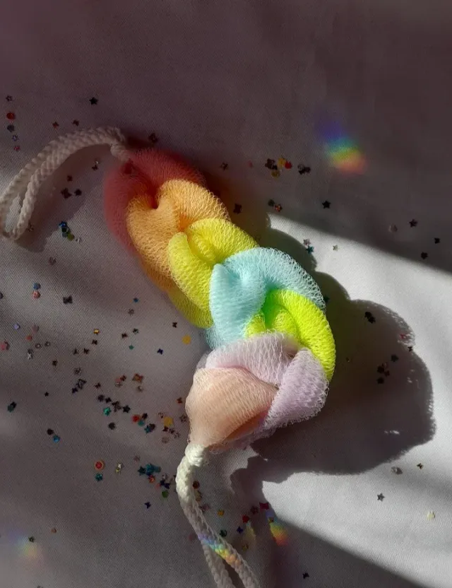 Esponja trenza para ducha
