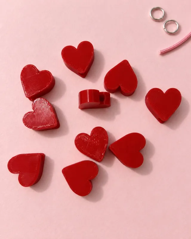 Charms corazon liso x 10u
