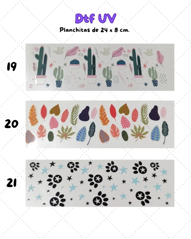 Planchitas DTF UV