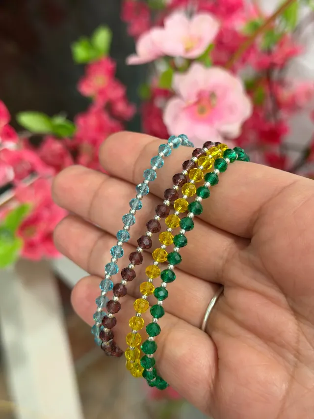 “Carmela” Pulseras en Plata 925 y Cristal Roca 2