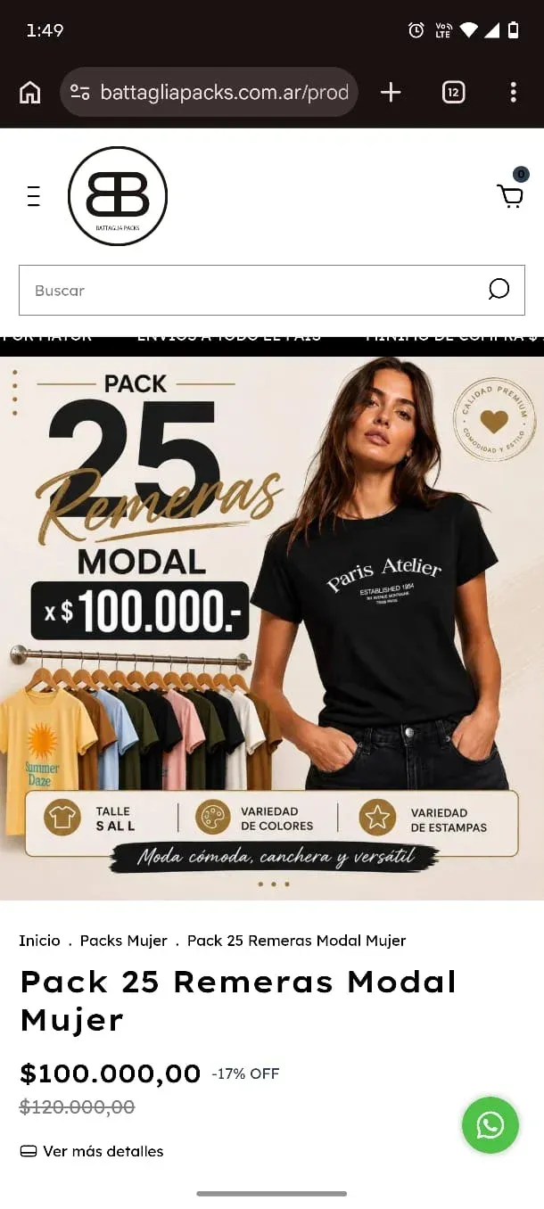 Remera modal femenina