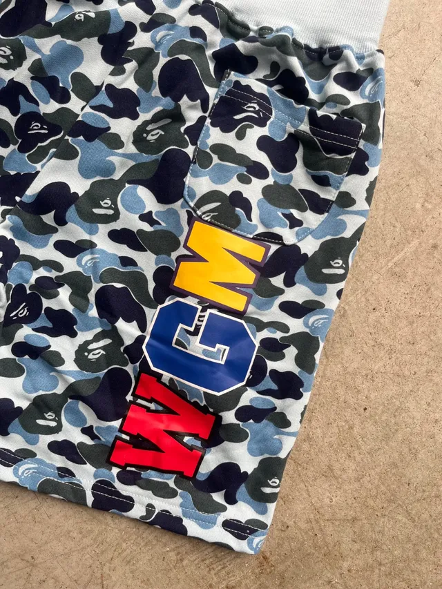 Shorts Bape Shark Blue Camo Talle L 7