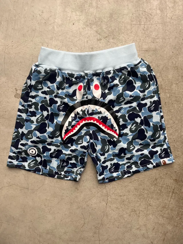Shorts Bape Shark Blue Camo Talle L