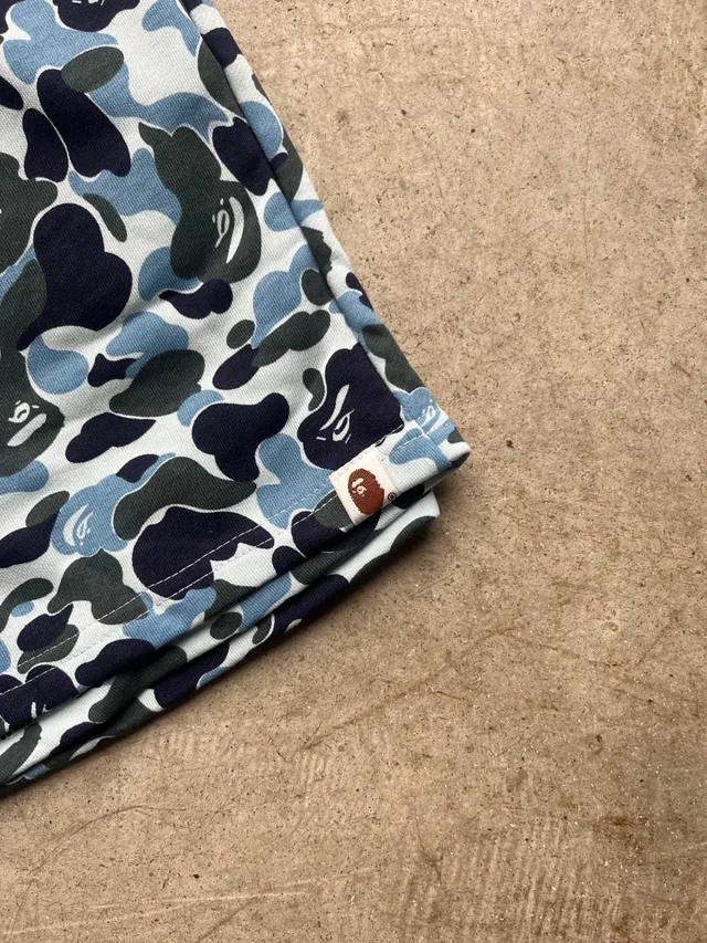Shorts Bape Shark Blue Camo Talle L 4