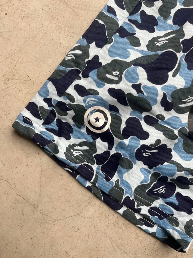 Shorts Bape Shark Blue Camo Talle L 5