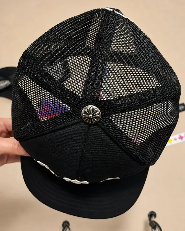 Gorra Trucker Hat Chrome Hearts White Triple Cross 2