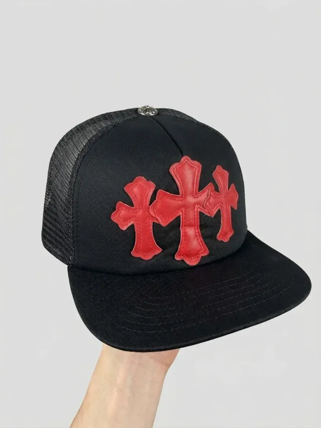 Gorra Chrome Hearts Cemetery Cross Roja