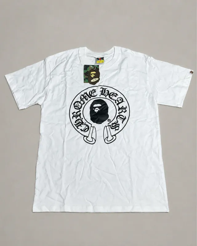 Remera BAPE x Chrome Hearts Blanca Talle L