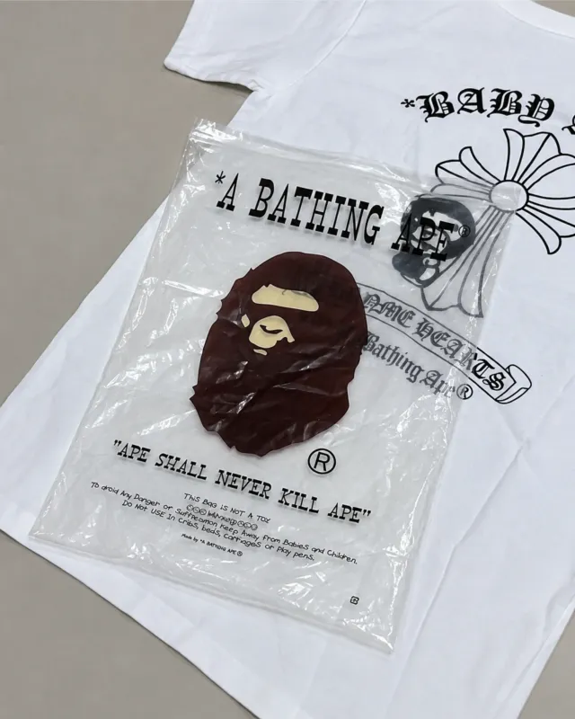 Remera BAPE x Chrome Hearts Blanca Talle L 3