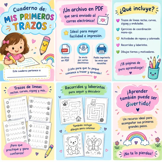 Cuadernillo digital Mis primeros trazos en PDF