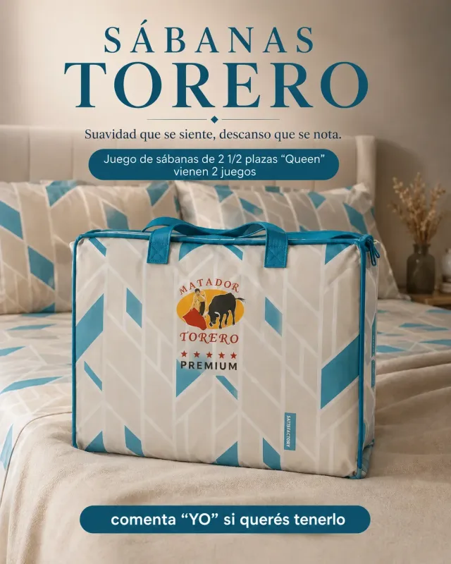 Juego de sábanas TORERO 2 1/2 Plazas