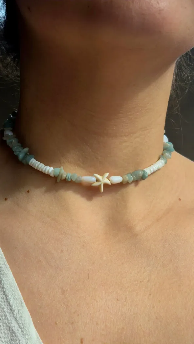 Collar amazonita + estrella 3