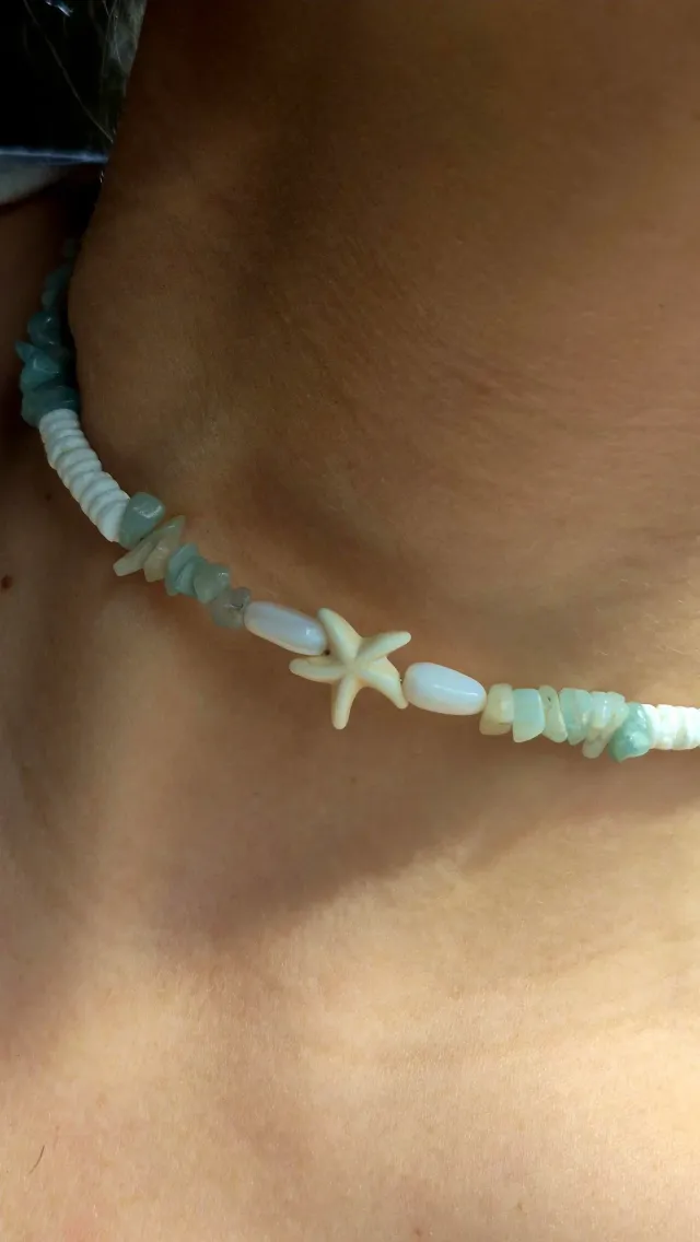 Collar amazonita + estrella 4