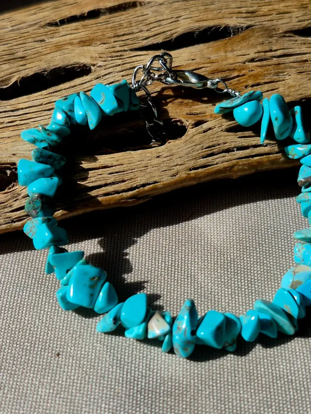 Pulsera turquesa reconstituida