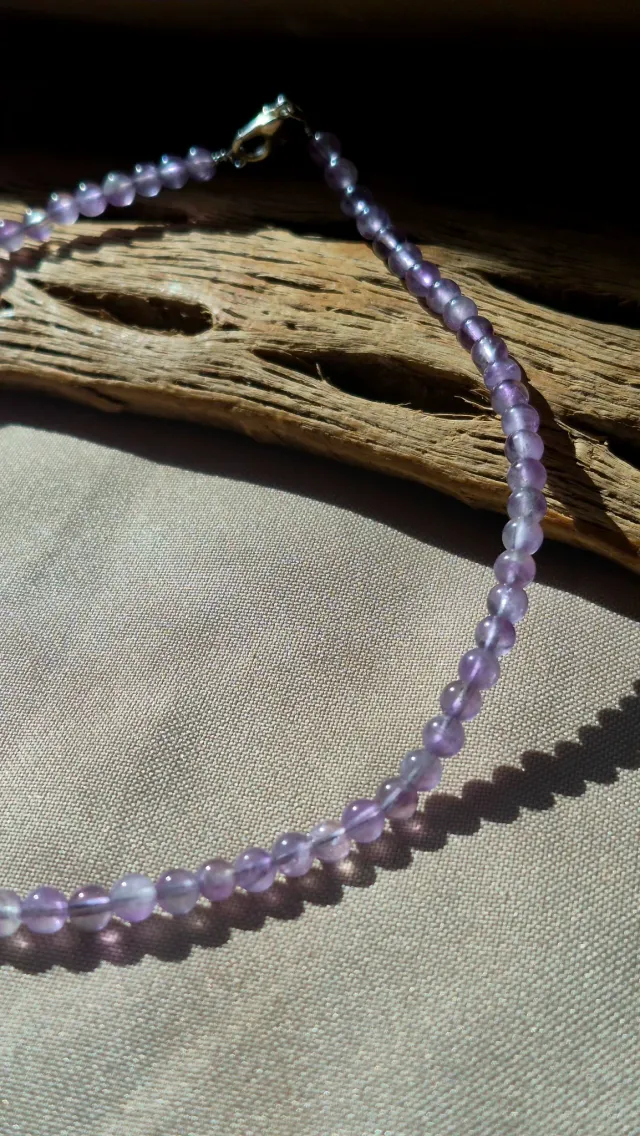 Collar amatista esferas