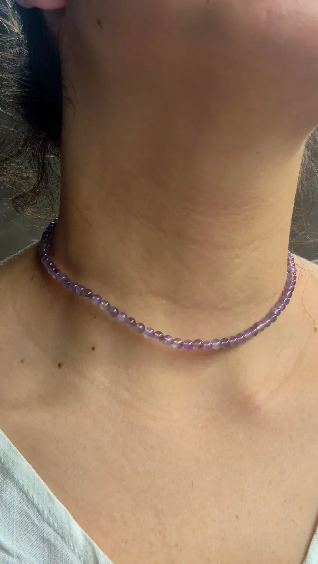 Collar amatista esferas 4