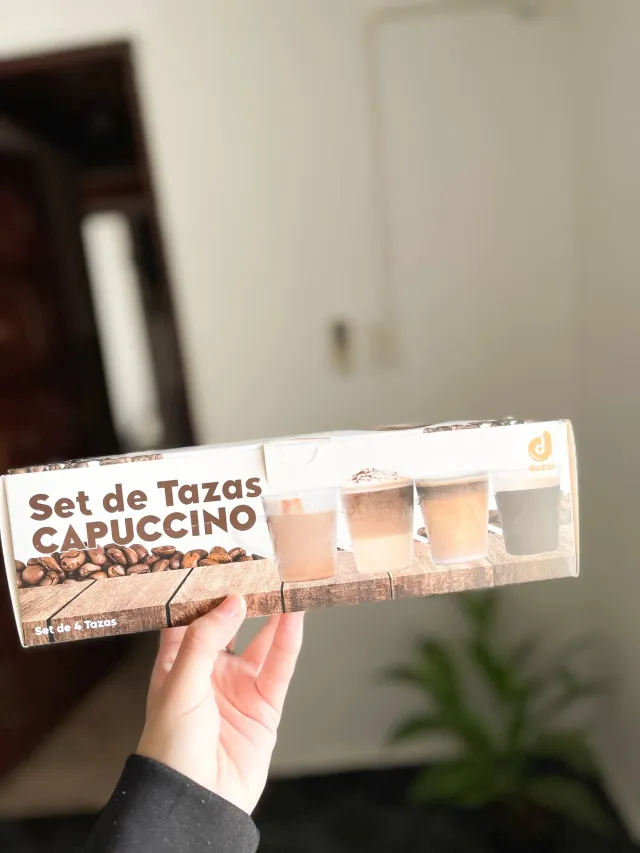 Set x4 tazas capuccino acrílico