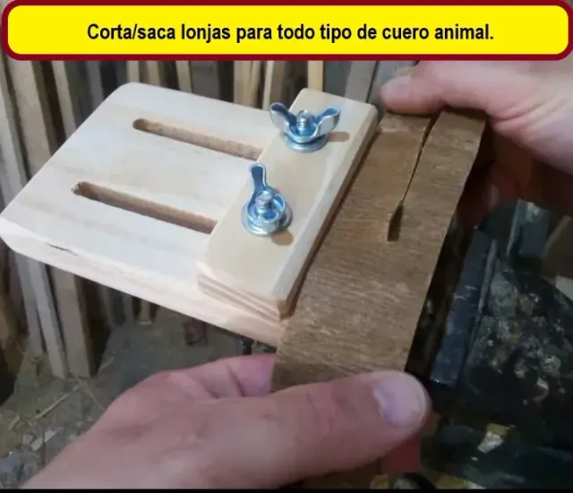 Herramienta para hacer lonjas de cuero vacuno