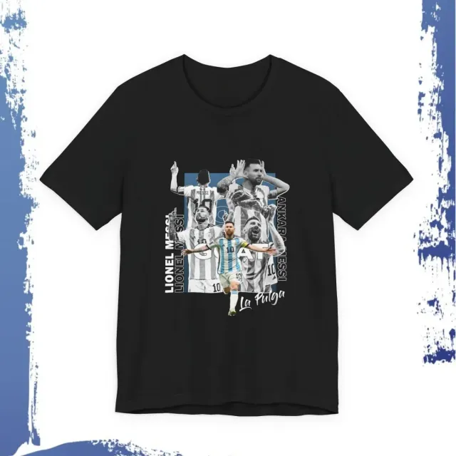 Remera Oversize Lionel Messi Collage "Ankara & La Pulga"