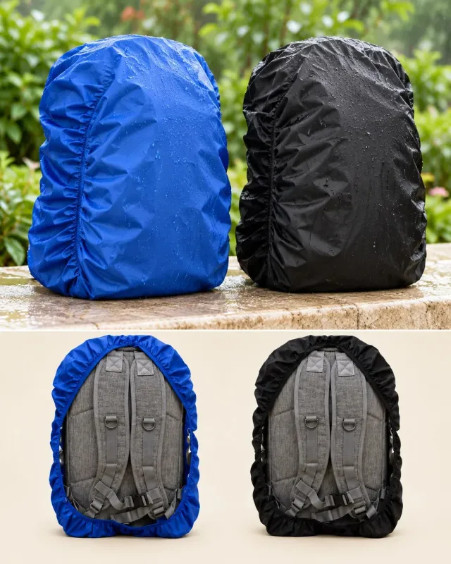 Funda impermeable para mochila azul