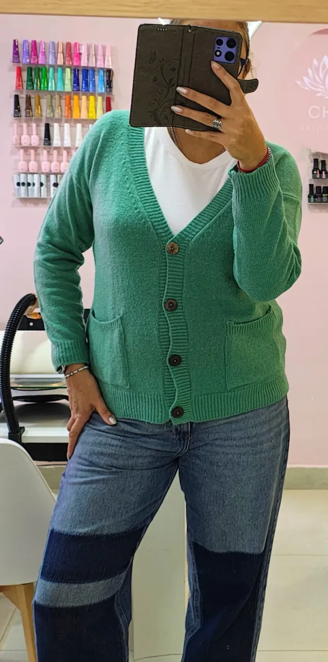 Cárdigan tejido en angora