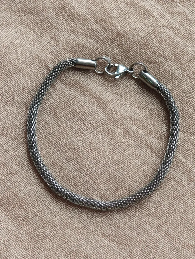 Pulsera en acero quirúrgico, 21 cm
