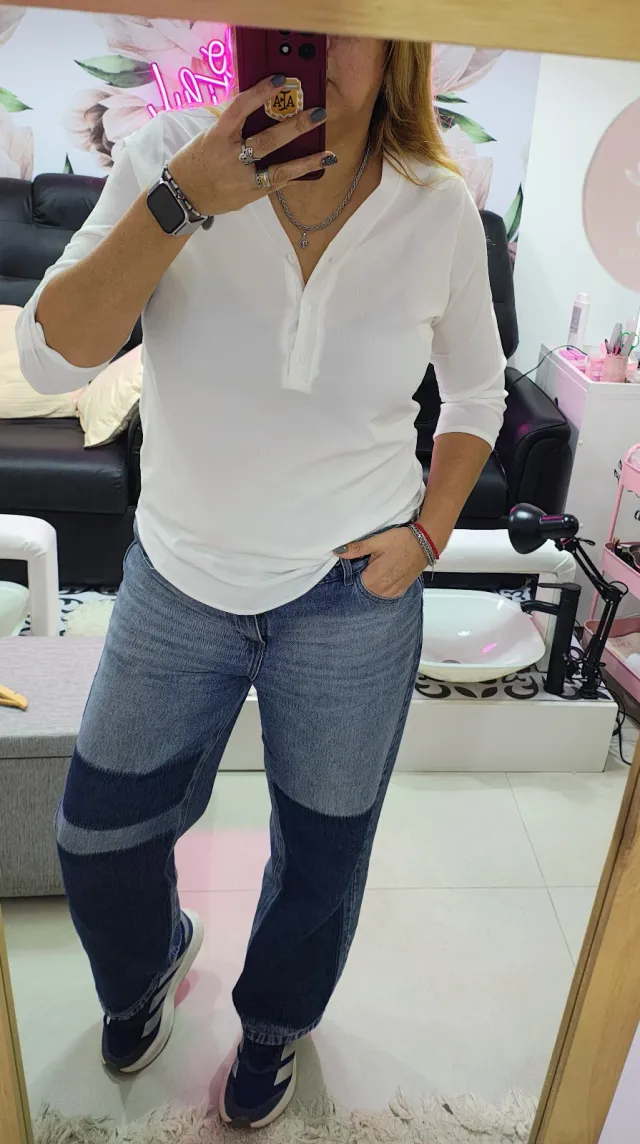 Camisa manga 3/4 en cey
