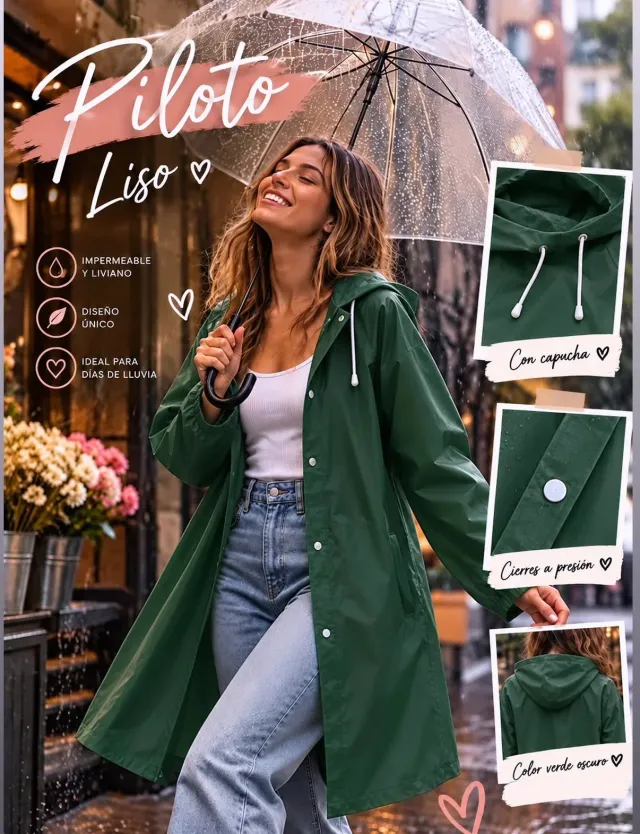 Piloto impermeable adulto unisex 3