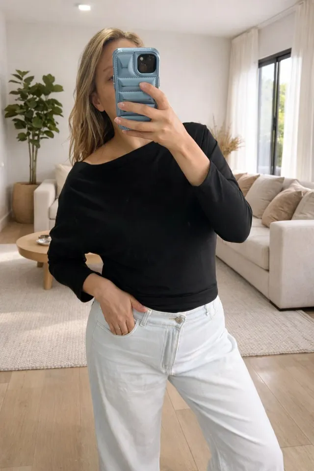 Reme en cuello bote, lycra de algodón
