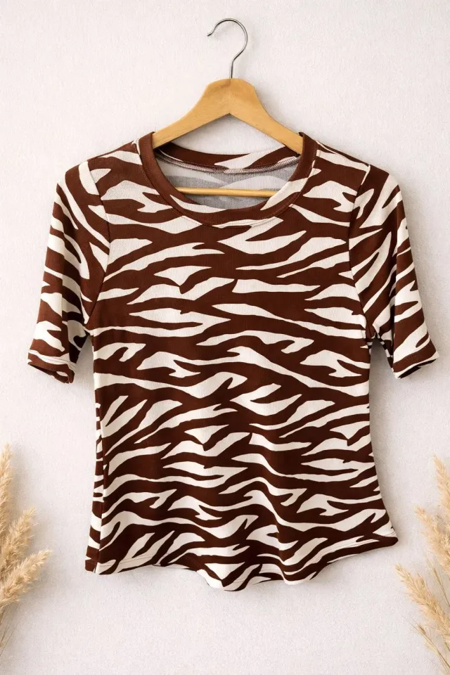 Remera en Morley premium cebra