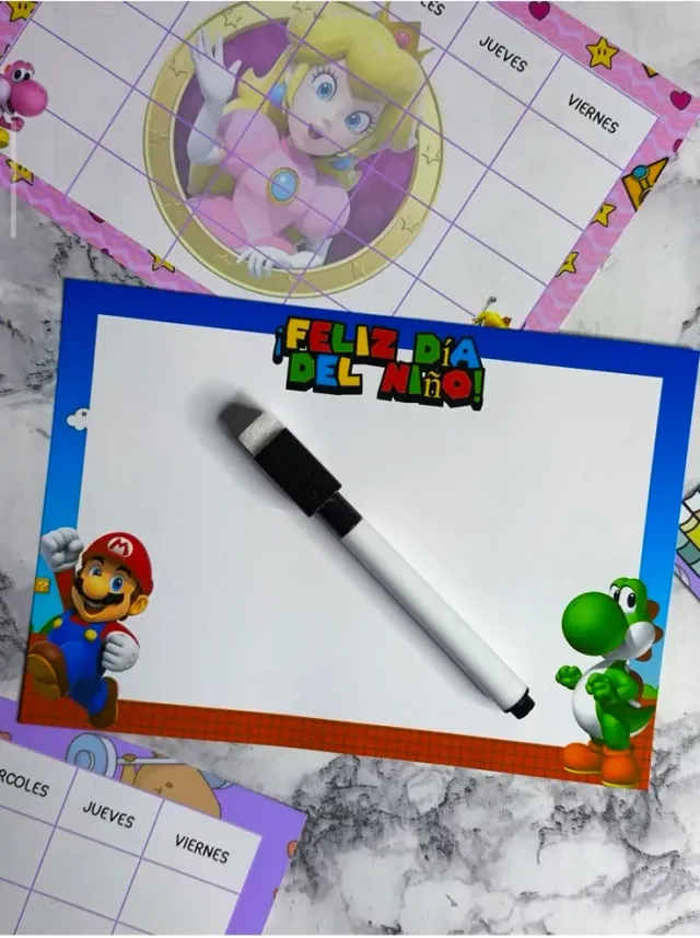 Tablero mágico infantil personalizado | Doble cara con marcador en tamaño grande 4