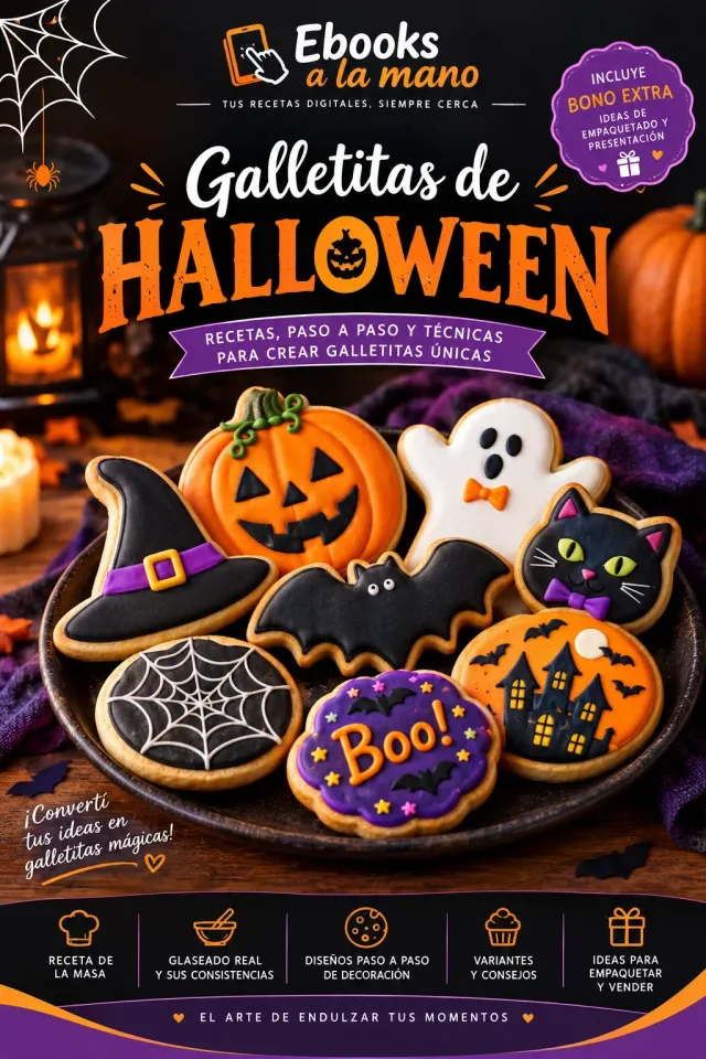 Ebook de como hacer galletitas de Halloween