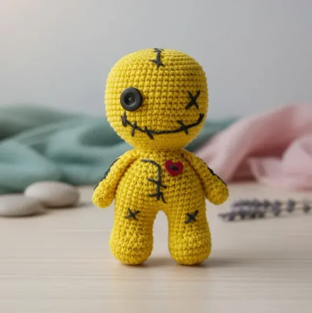 Muñeco vudú amigurumi