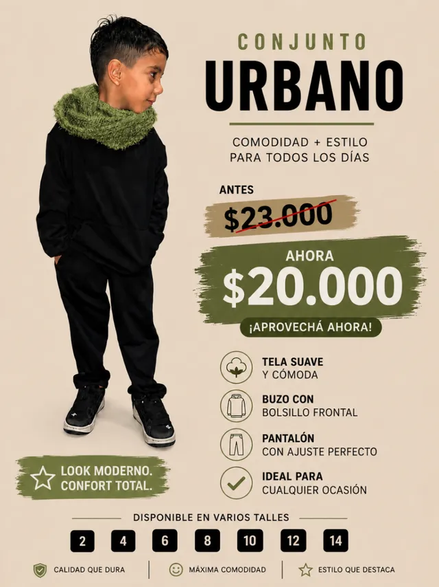 Conjunto termico de niño
