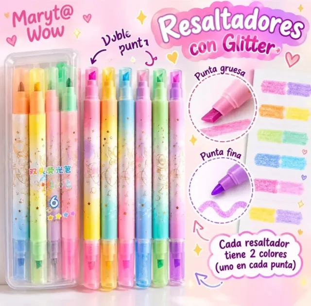 resaltadores dos colores ES POR ENCARGO CONTACTAME