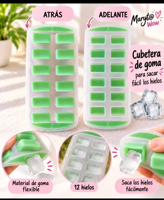 cubetera de goma para sacar más fácil los hielos ES POR ENCARGO CONTACTAME