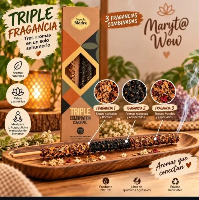 sahumerios triple fragancias ES POR ENCARGO CONTACTAME