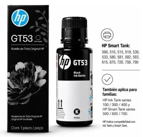 TINTA HP GT53 GT52 GT51 90ML