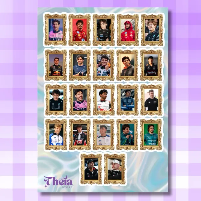 Parrilla de pilotos 2026 - Planchita de Stickers