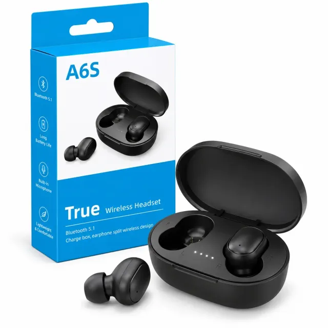 Auriculares A6S Inpod Inalámbricos Bluetooth Negro 2