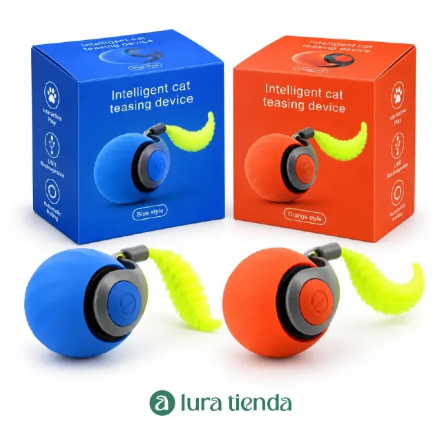 Pelota Interactiva Inteligente Con Cola para Gato - Recargable 2