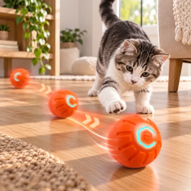 Pelota Interactiva Inteligente para Perro y Gato - Recargable USB 2