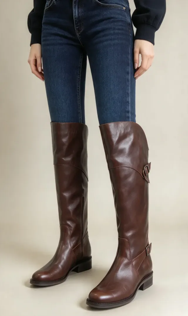 Botas largas color chocolate 3