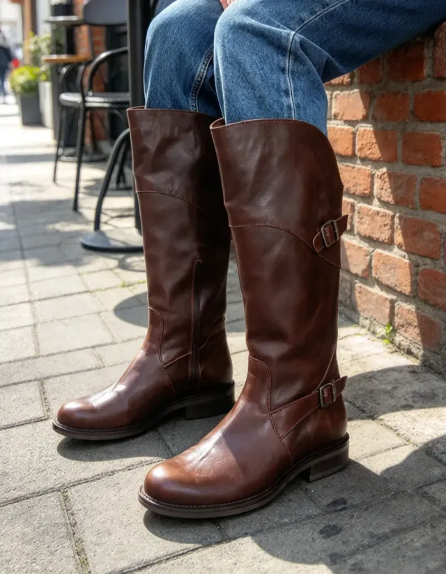 Botas largas color chocolate 2