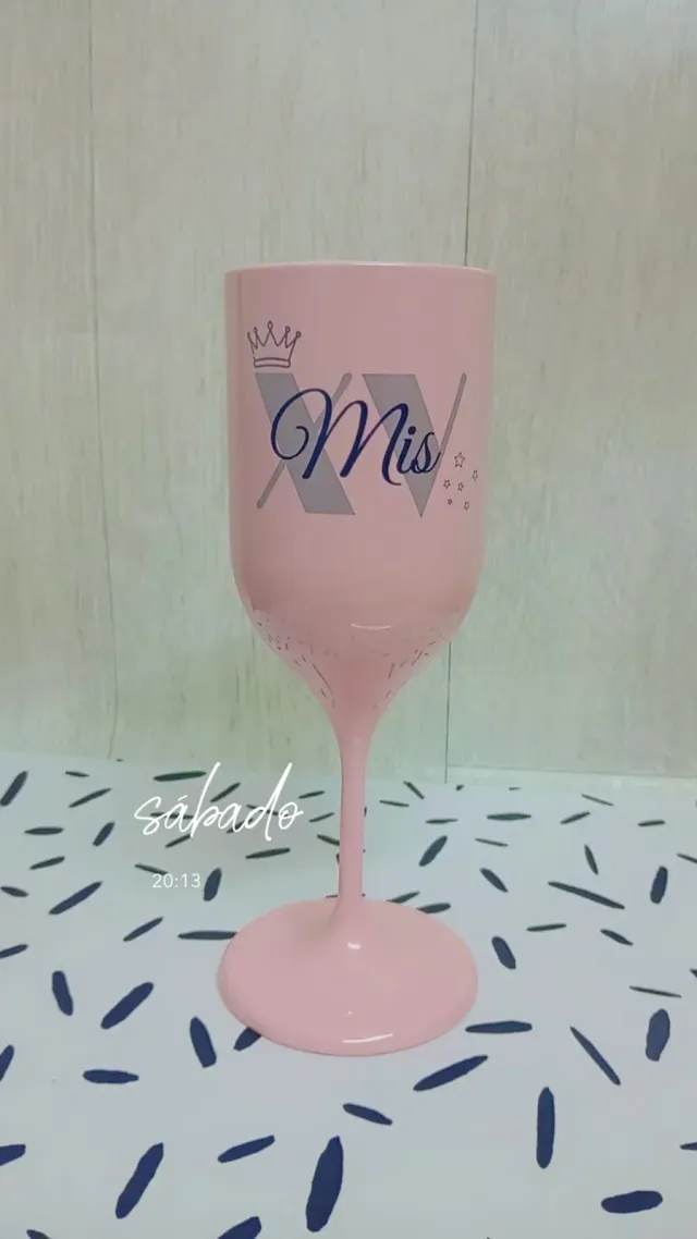 copa polimero personalizada pastel o blanca