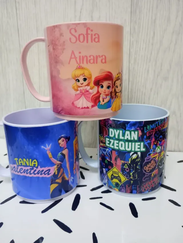 tazas polimero pastel