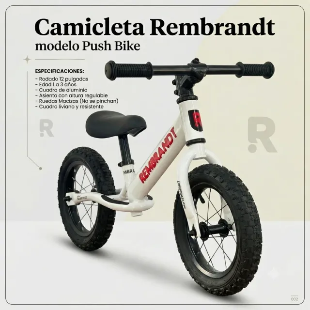 BICICLETA CAMICLETA REMBRANDT - MODELO PUSH BIKE